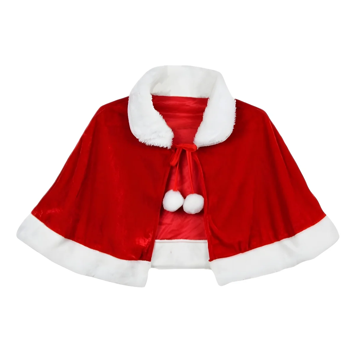 Winter red velvet cape cape christmas cape party costume decoration santa costume fashion