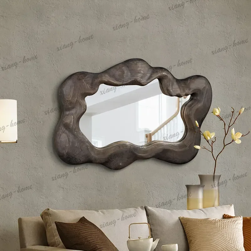 ld French art decorative mirror home living room irregular dressing creative retro special-shaped mirror wall hanging