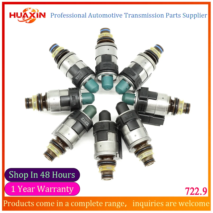 8PCS/SET 722.9 Transmission Solenoids Kit For Mercedes Benz 7 Speed Automatic Gearbox Parts 2202771098 2202770198 2202770898