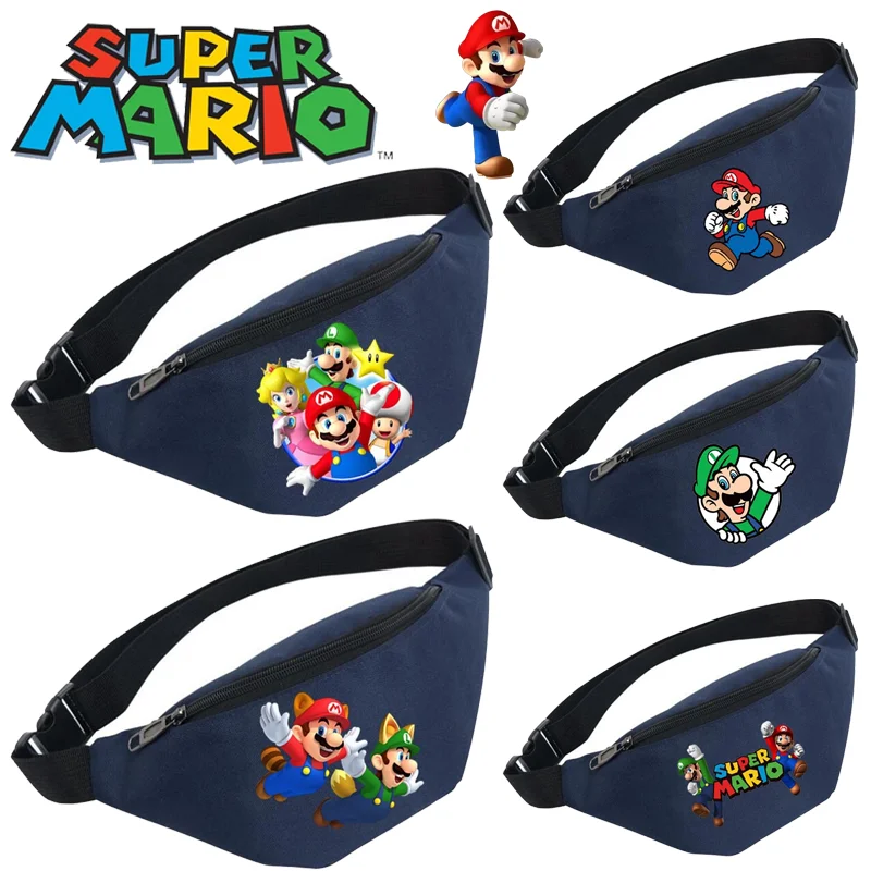 Super Mario Bros talia torba moda damska torby na ramię Cartoon duża pojemność torebka Crossbody sportowa torebka na klatkę piersiową prezenty dla