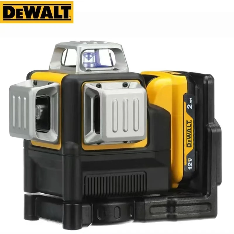 Dewalt 3 Sides*360 Degree Vertical 12 Lines Laser Level Horizontal Green Light Level Meter Outdoor For Dewalt 12V Battery