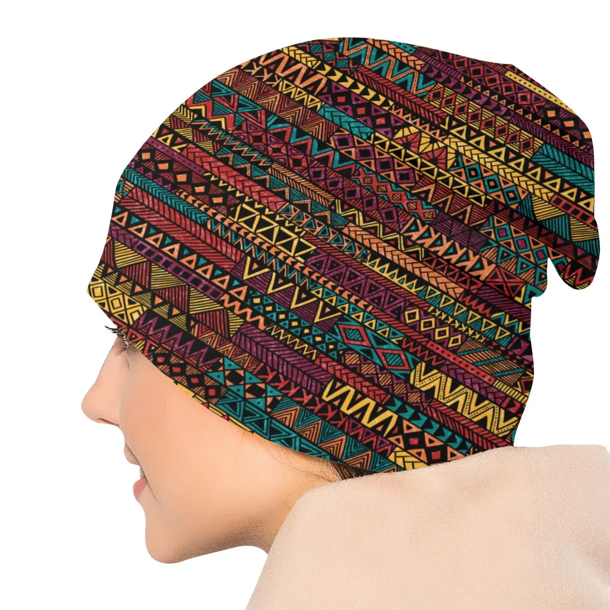 Ethnic Style Skullies Beanies Hat Summer Unisex Outdoor Cap Warm Multifunction Bonnet Knitted Hat