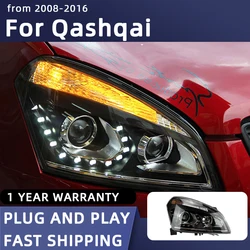 Car Styling Headlights for Nissan Dualis LED Head Lamp 2007-2016 Qashqai LED Headlight DRL Signal Projector Lens Automotive