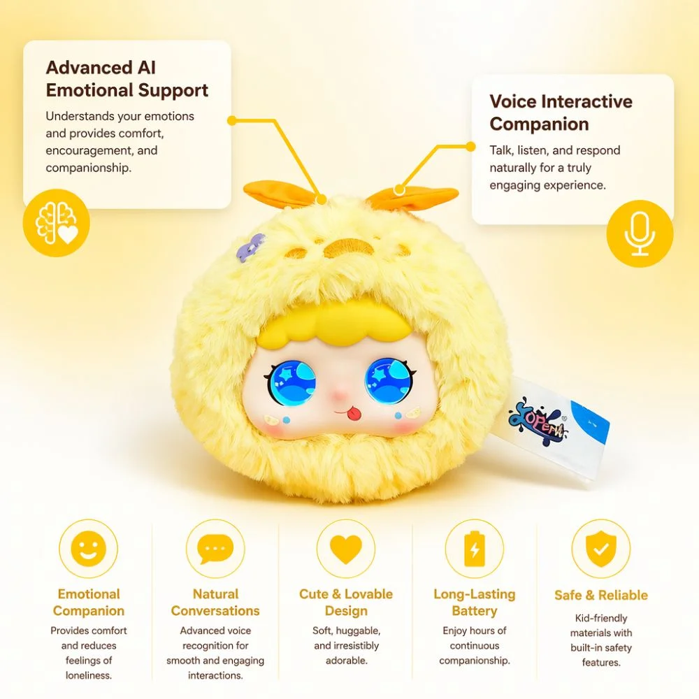 AI Continuous Dialogue AI Cat Plush Winking Interaction Personal Companion AI Cat Spirit Pendant Relaxing Chat AI Cute Pets