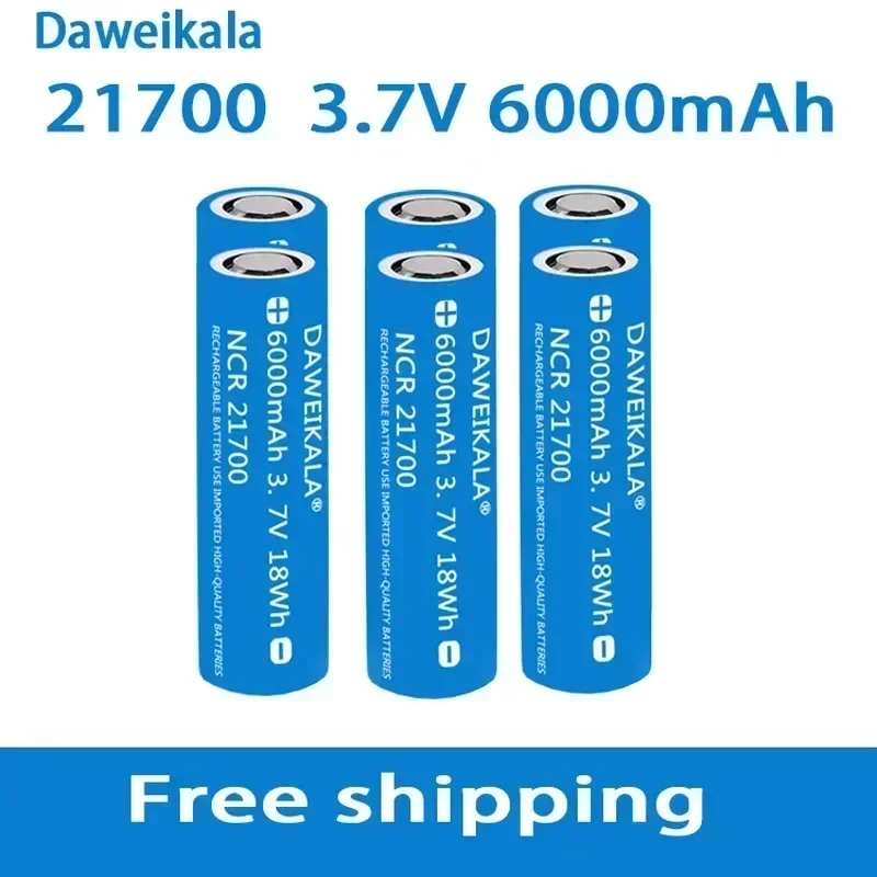 Daweikala2024 li-48s de gran capacidad 3,7 V 6000mAh 21700 batería recargable 9.5a potencia 2C tasa de descarga batería de litio ternaria