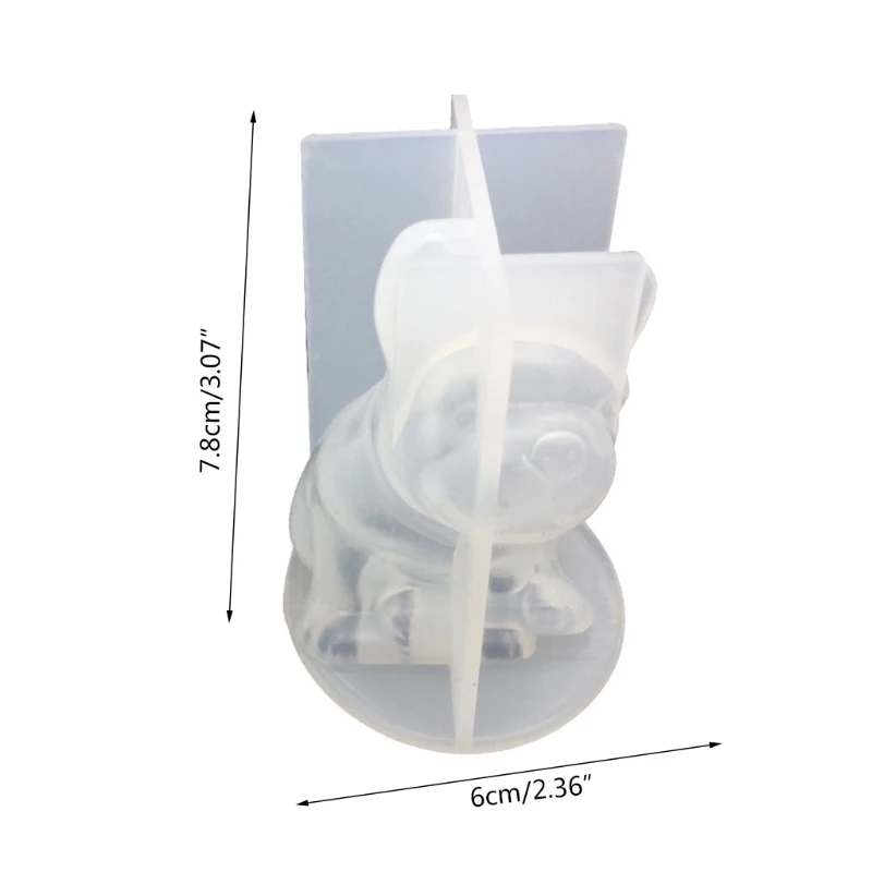 DIY 3D 프랑스 불독 실리콘 금형, 수제 공예 자동차 장식 크리스탈 에폭시 수지 금형, 홈 장식 장식품 주조 도구