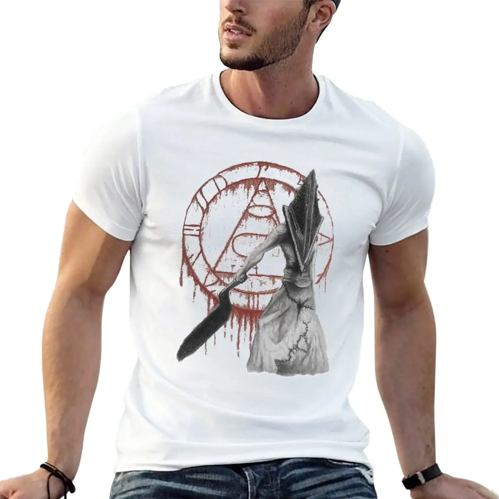 

Pyramid Head T-Shirt tops quick-drying men t shirts