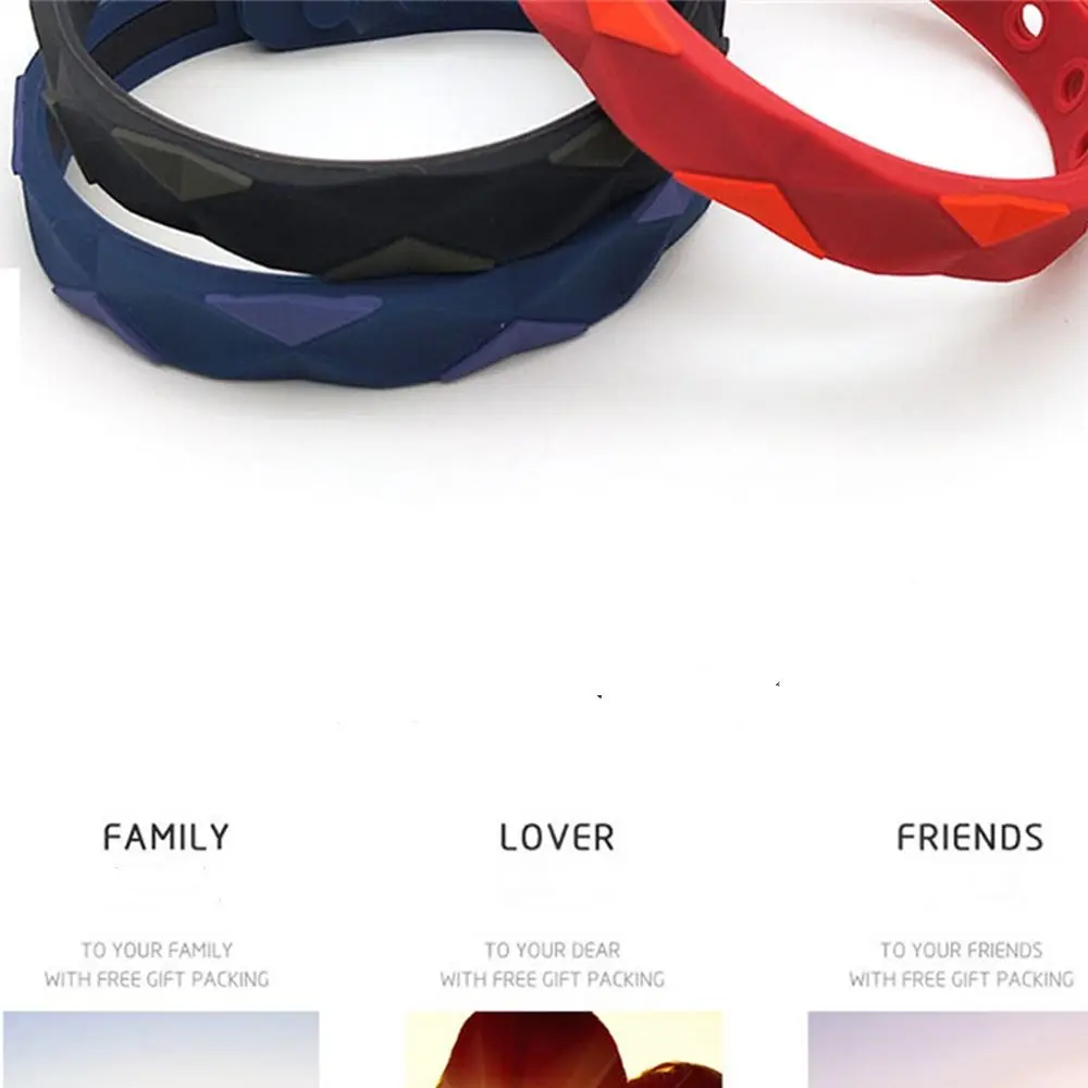 Unisex Jewelry Anti Fatigue Rubber Bangle Waterproof Silicone Bracelet Anti Static Bracelet