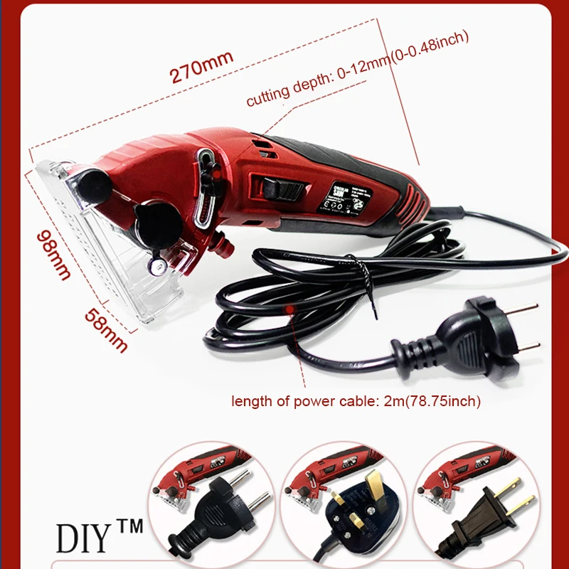 Imagem -05 - Mini Elétrica Circurlar Viu Máquina de Corte 400w Multifuncional Faça Você Mesmo Circurlar Viu Cortador Lâminas Serra Ferramenta Elétrica para Trabalhar Madeira