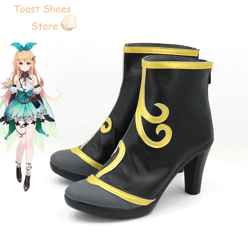 Pomu Rainpuff  Cosplay Shoes Vtuber LazuLight Cosplay Boots Halloween Carnival Props PU Leather Shoes  Costume Prop