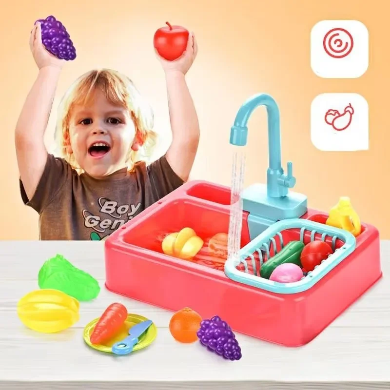 

Children's Kitchen Dishwashing Toy Circulating Water Electric Toy Dishwasher