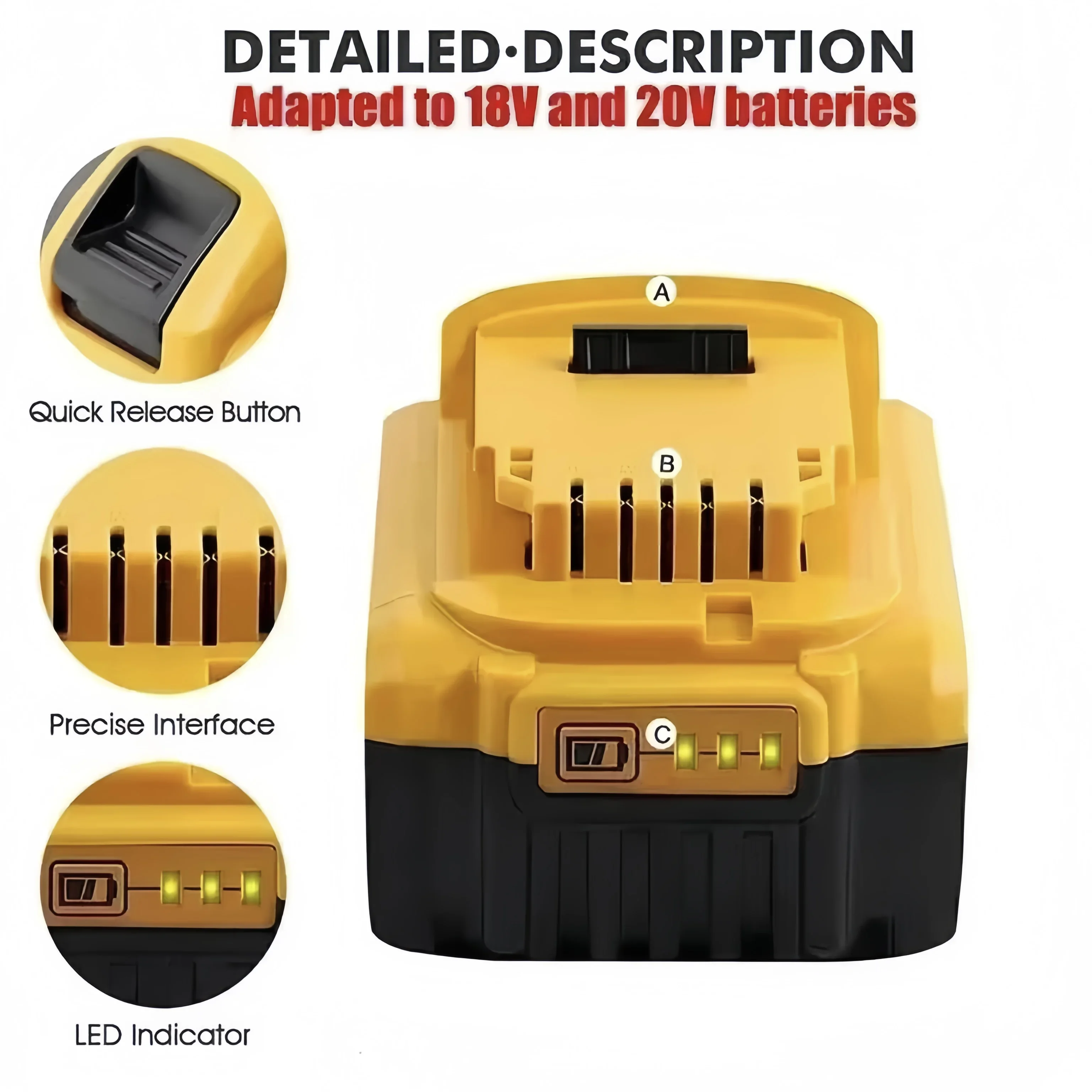 For DeWalt 20V MAX 8.0/10.0Ah DCB200 cordless Tool Battery Replacement Battery Compatible DCB184 DCB181 DCB182 DCB206-2