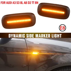Flashing LED Side Marker Light Dynamic Turn Signal Repeater Sequential Light For Audi A3 S3 8L A8 D2 1999-2002 TT 8N 2000-2006