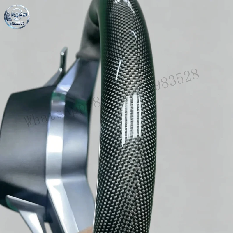 Bright Carbon Fiber Steering Wheel for Porsche Cayman Cayenne Panamera Macan Tayneen 718 911 955 958 970 971 991 Car Accessories