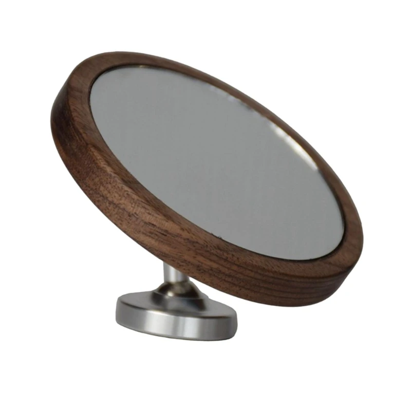 Swivel Angle Walnut Espresso Flow Rate Observation Reflective Mirror for Cafe