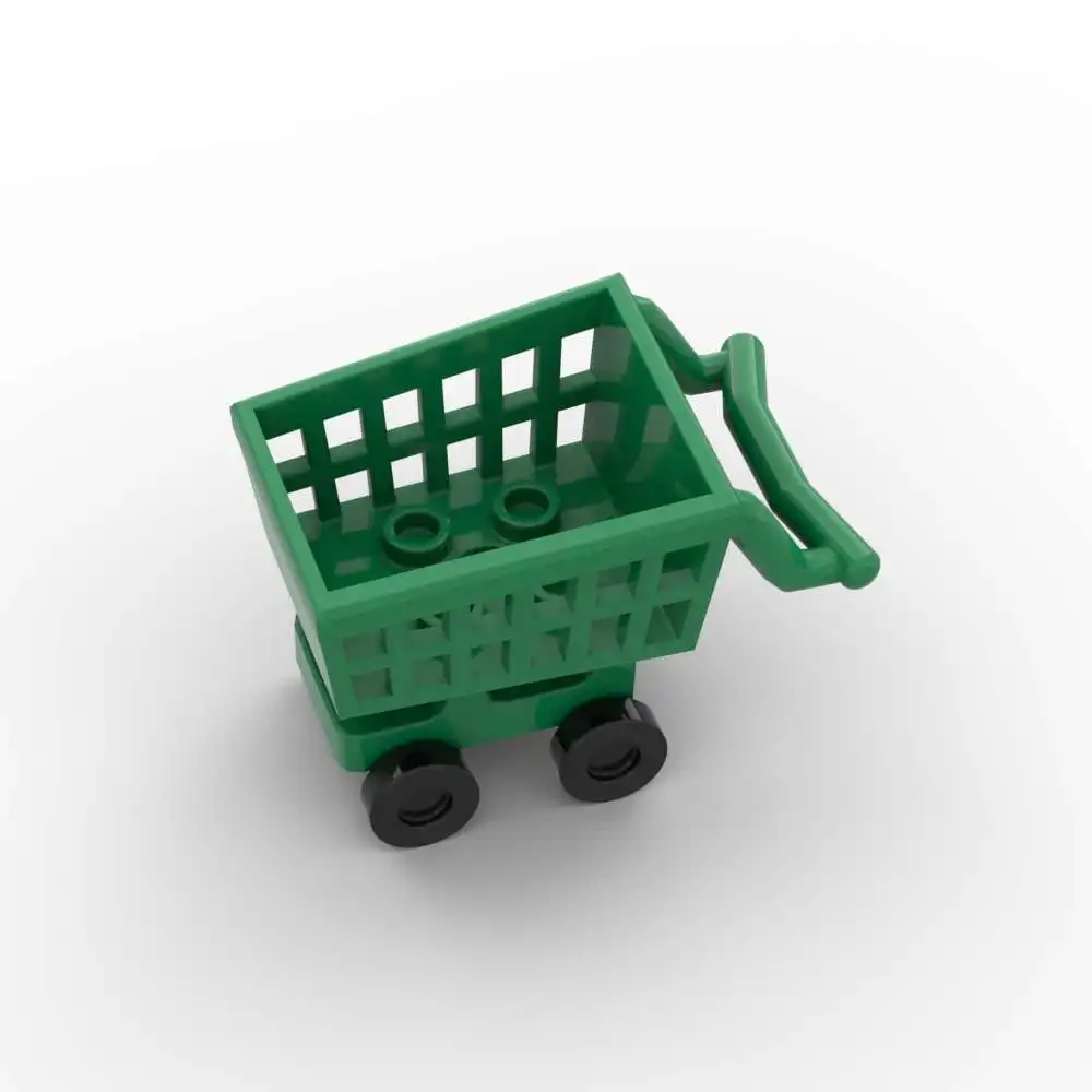 MOC 1PCS 49649 2496 41362 Wheelbarrow Building Blocks Kit Handcart Shopping Cart Bricks Particle DIY Toy Children Birthday Gift