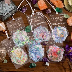20 pcs INS crystal laser Flowers Stickers DIY Diary Album Scrapbooking material hand made junk journal supplies