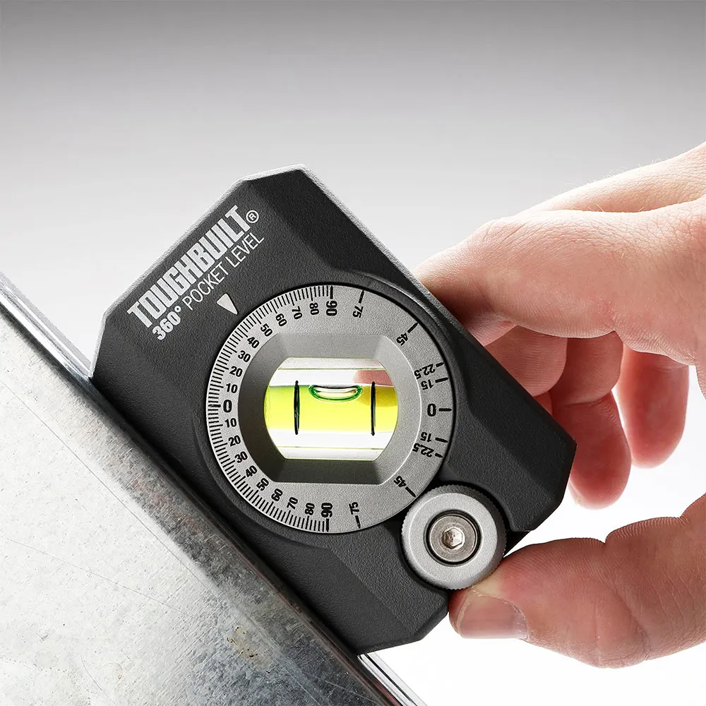 TB-H2-L-4R 360 °   Nível de bolso - Frasco giratório de precisão, fundido sob pressão resistente, design portátil