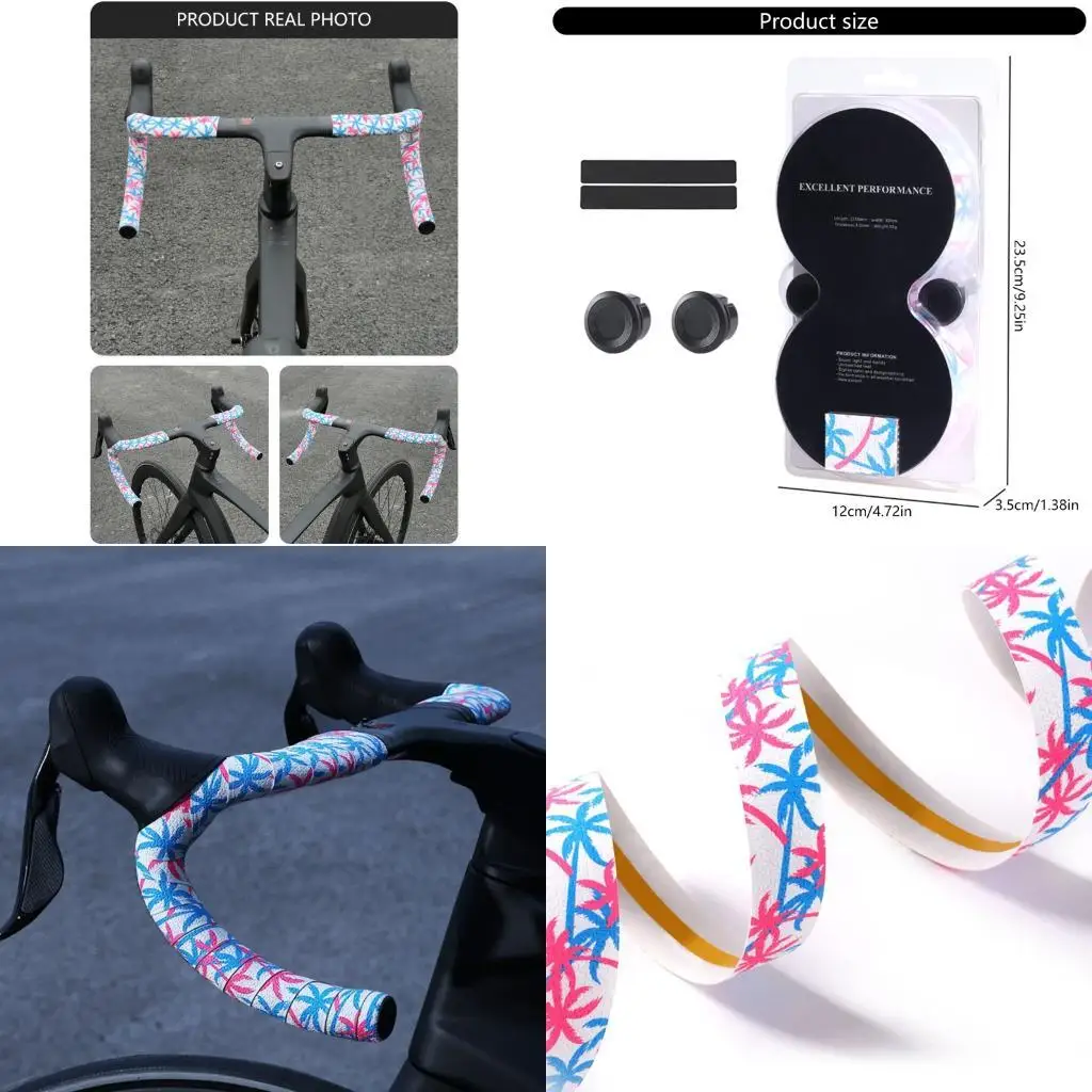 

Y1uc 2pcs Road Bikes Handlebars лента лента без штуковина по абсорбции руля ленты ленты