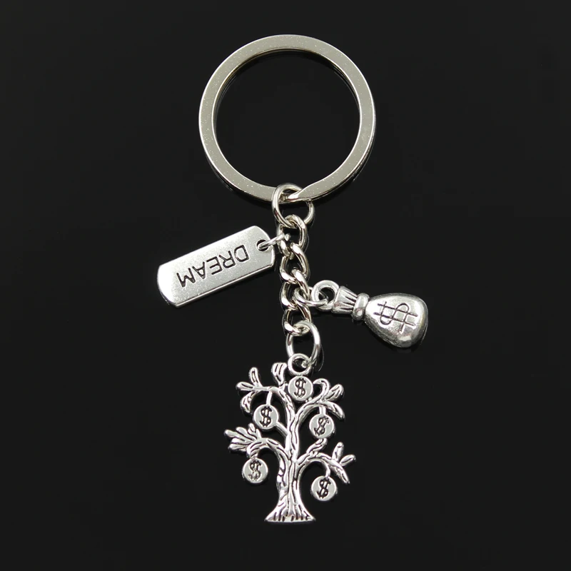 Love Money Tree Dream Purse Dollar Forever Diy Handmade Pendants Men Car Keychain Women Key Ring Jewelry Souvenir For Gift