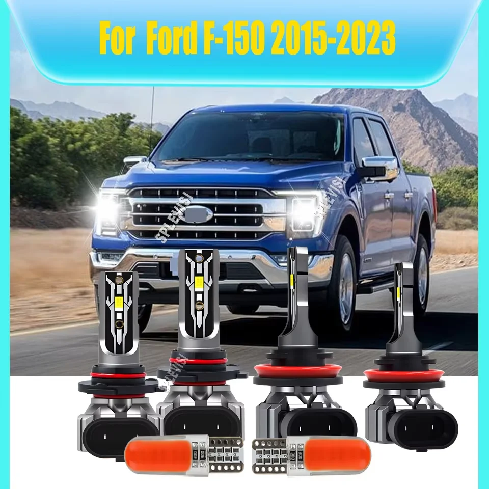 9005 H11 H8 H9 LED White Headlight Headlamps Quick Heat Dissipation For Ford F-150 2015 2016 2017 2018 2019 2020 2021 2022 2023