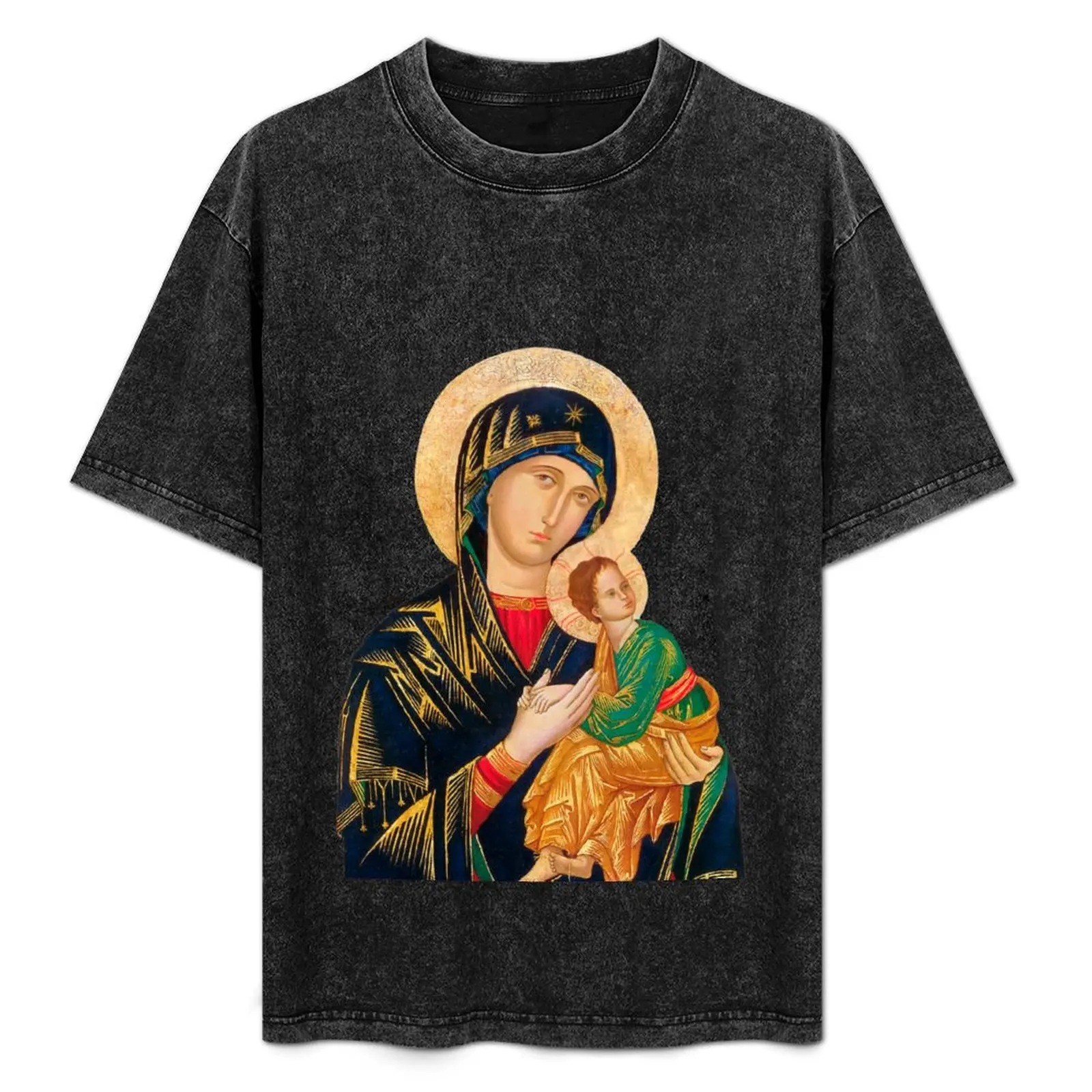 

Our Lady of Perpetual Help (transparent background design) T-Shirt tees Short sleeve tee mens champion t shirts