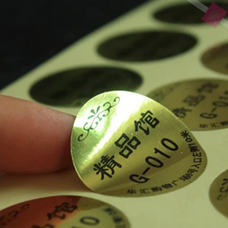 Size Shape Logo Stickers Paper/PVC/Vinyl/Kraft/PP/PET Labels Personalised Printing Designs Silver or Gold Color