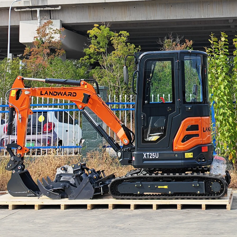 Landward 1.3 طن حفارات صغيرة مخصصة جديدة هيدروليكية الزاحف مايكرو حفار 1 طن 2 طن المنزل استخدام حفارة صغيرة مع الملحقات #5