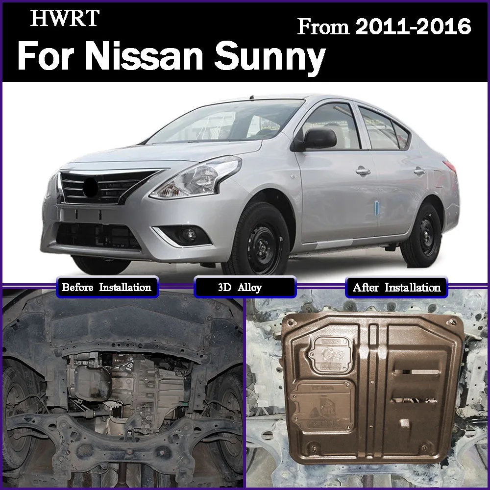

Higher Quality Black Under Engine Guard Mudguard Board Splash Shield Mud Fender Plate Panel For Nissan Sunny 2011-2016 1.5L