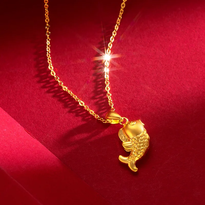 Fashion koi collarbone necklace 9999gold