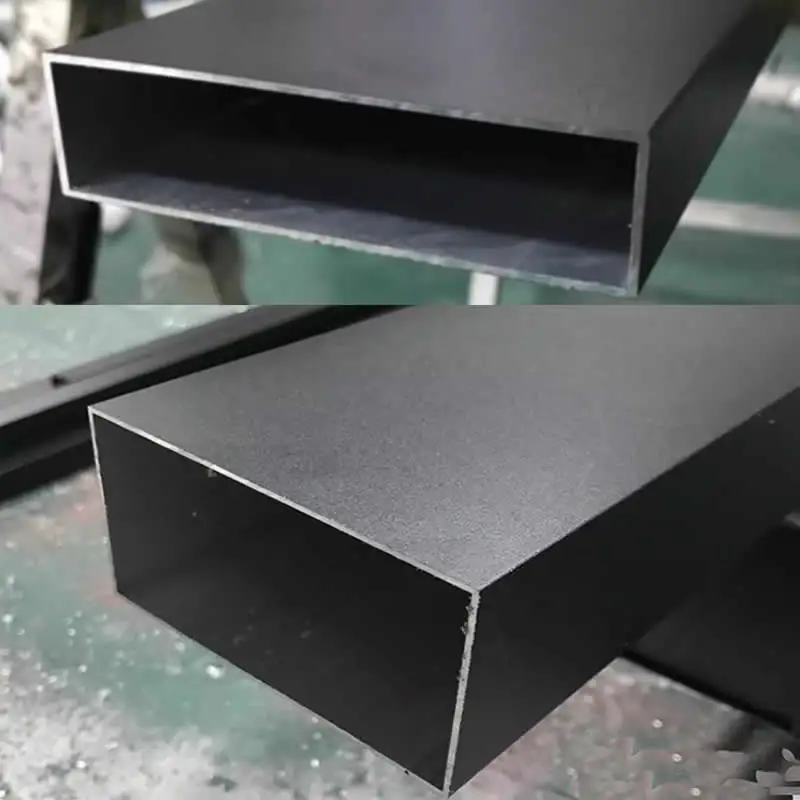 Black aluminum square tube pipe profile 8x15 10x20 15x20 20x40 20x60mm Corrosion Resistant Lightweight for Door window frames