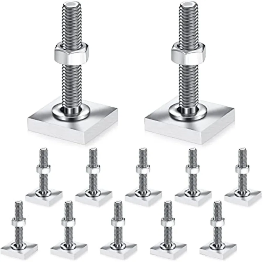 

12 Pcs T Slot Bolts M6 35 mm Square T Bolts for Roof Rack Stainless Steel Roof Rack Accessories Heavy Duty T Track Bolts with