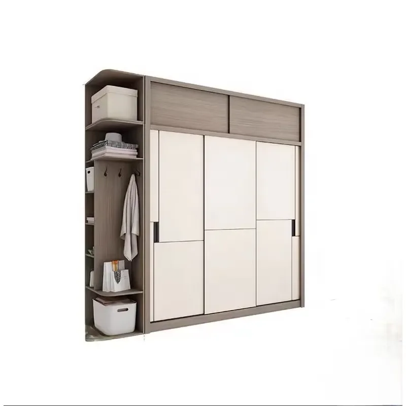 Wardrobe Home Bedroom Small Apartment Modern Minimalist Sliding Door Clothes Customized Cabinet Assembled Wardrobe