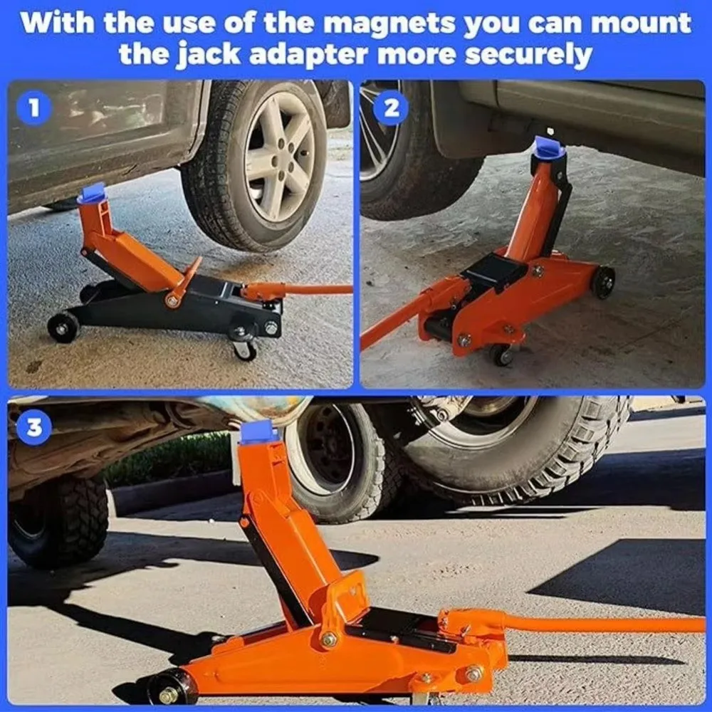 Neues großes geschlitztes magnetisches Wagenheber-Pad aus Aluminium, 0,37 Zoll dick, Wagenheber-Pad-Adapter, Rahmenschienen-Adapter für die meisten Autos – Detail 5