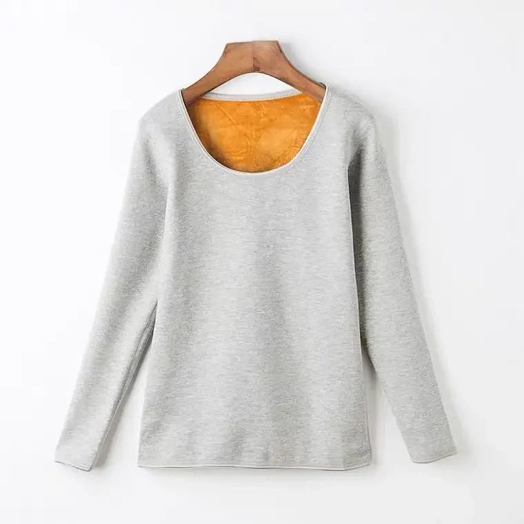 

Зимняя футболка с длинными рукавами, термобелье, топ, женская бархатная толстая одежда, облегающая нижняя рубашка для моделирования тела