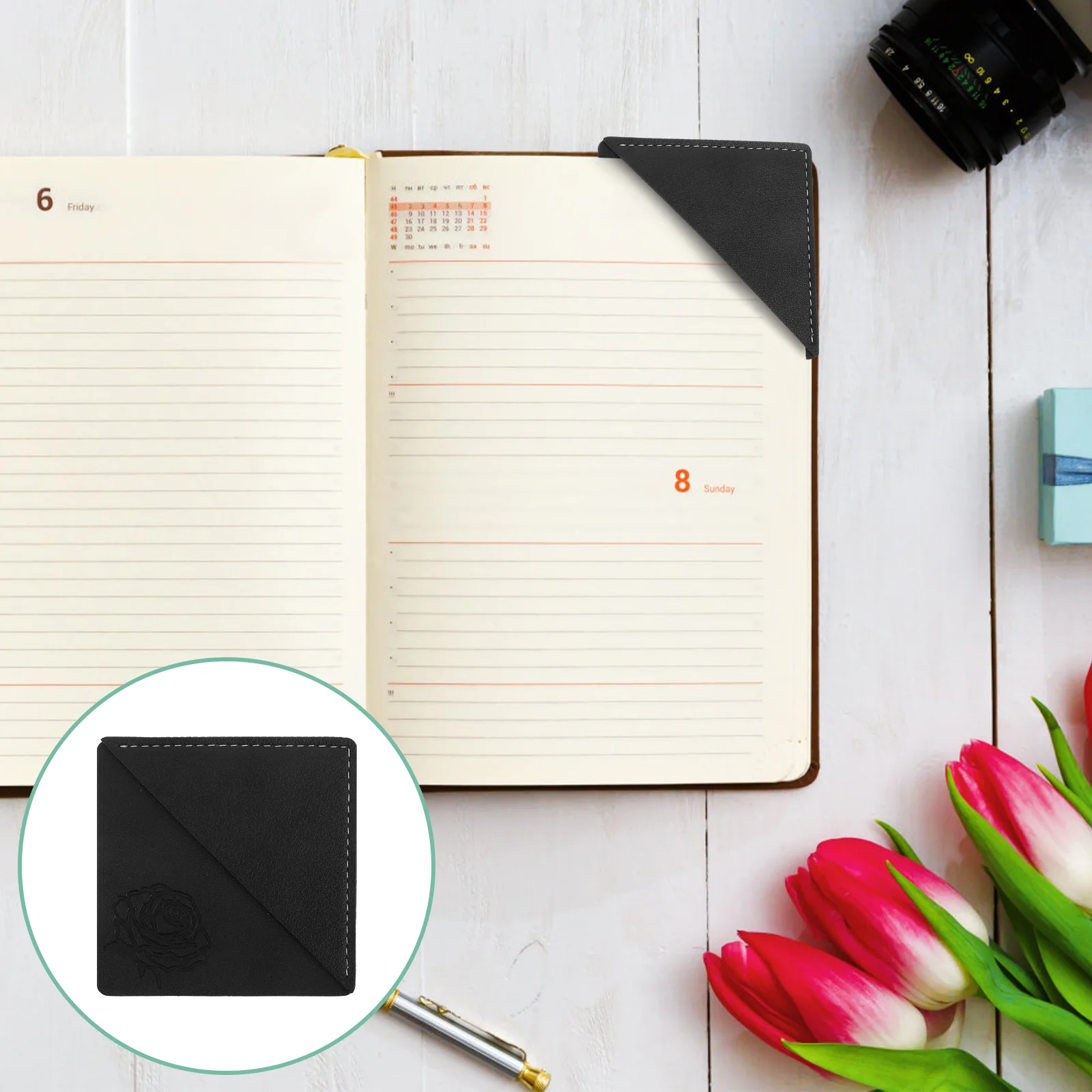 Bookmark Folder Reading Corner Bookmarks Magnet Square Chinese Page Markers for Students Weight Magnetic