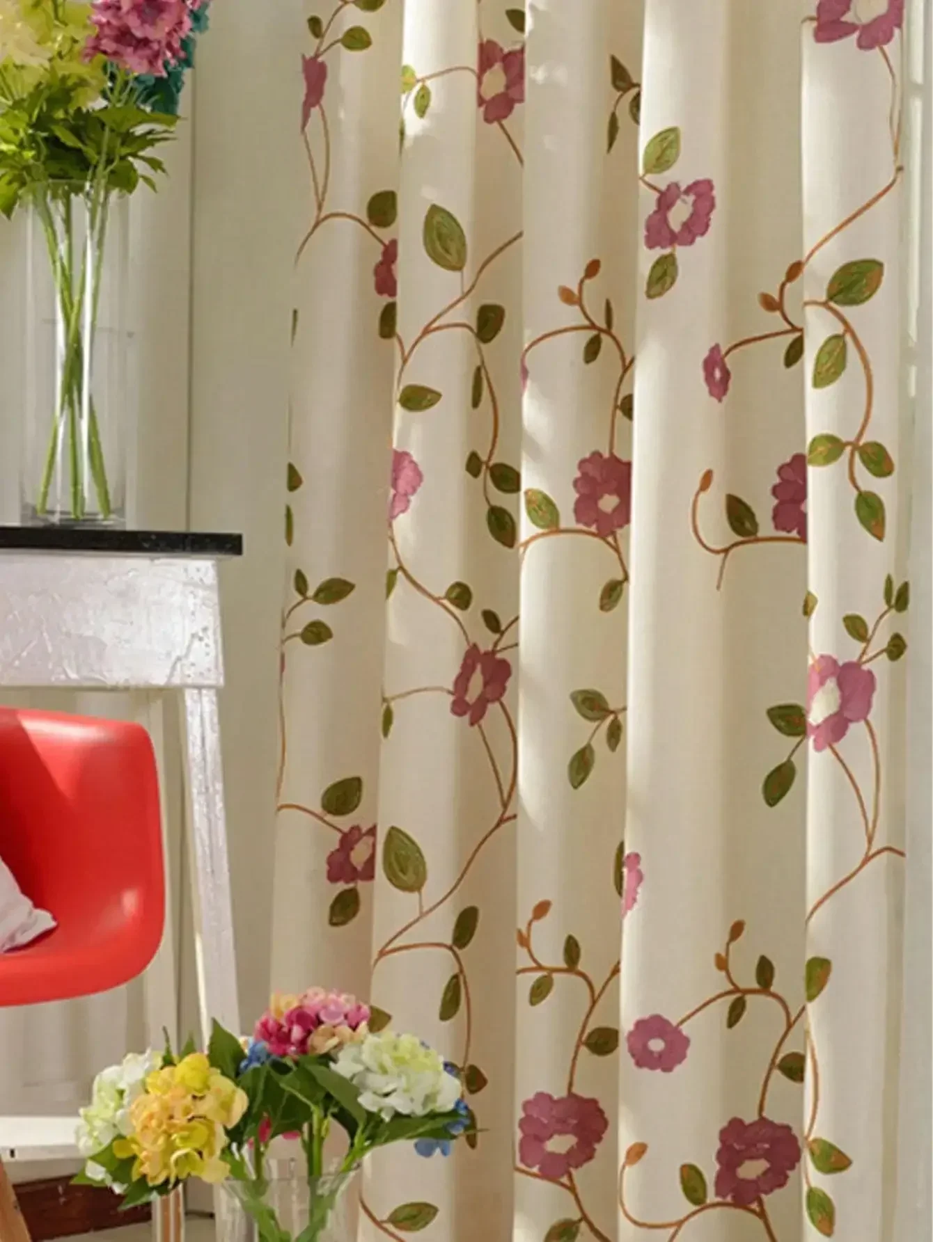 

Wedding Decoration New Product Bedroom Curtains 1PC New European Style Modern Living Room