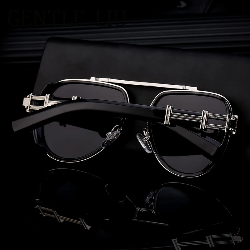 Vintage Metal Frame Sunglasses Women Men 2026 Luxury Brand Designer Classic Big Frame Driving Sun Glasses For Male Punk Eyewear