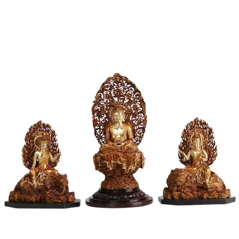Ancient brown ornament Manjushri Puxian Buddha ornament