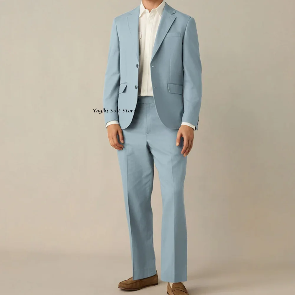 

Two-piece Set Business Casual Style Man Suit Casual Flap Pockets Trends Costumes Fashionable Fashion Suits Polyester Solid Color
