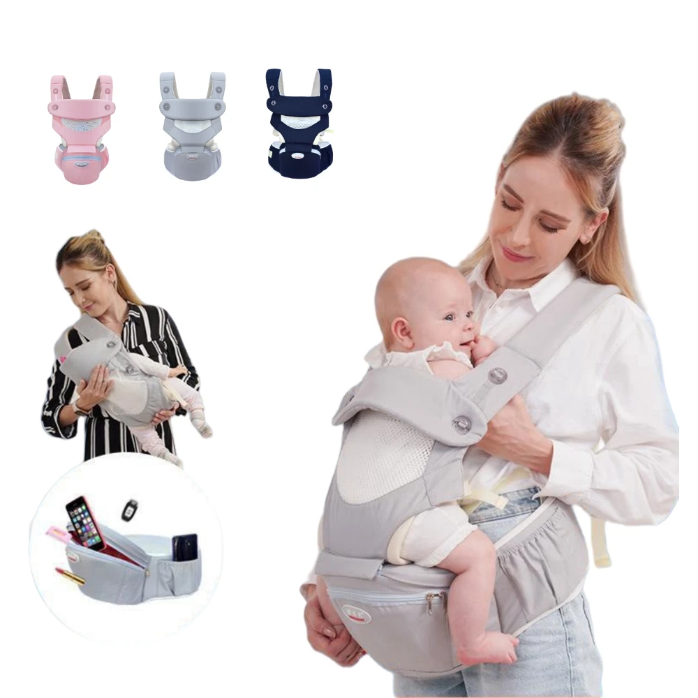 Ergonomic Newborn Baby Wrap Carrier Hipseat Shoulder 0-36 Months Front Facing Kangaroo Waist Stool Baby Sling Carrier Backpack