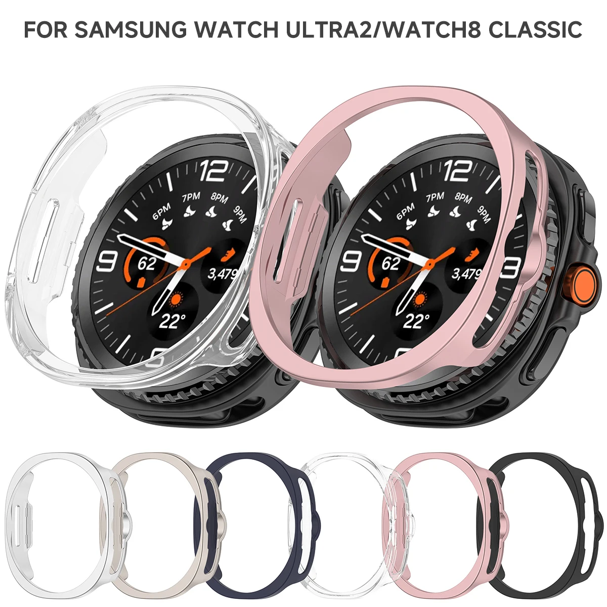 PC-Hartschale für Samsung Galaxy Watch 9/8 40mm 44mm Glänzende Schutzhülle Galaxy Watch 8Classic Ausgehöhlte Schale Zubehör – Detail 6