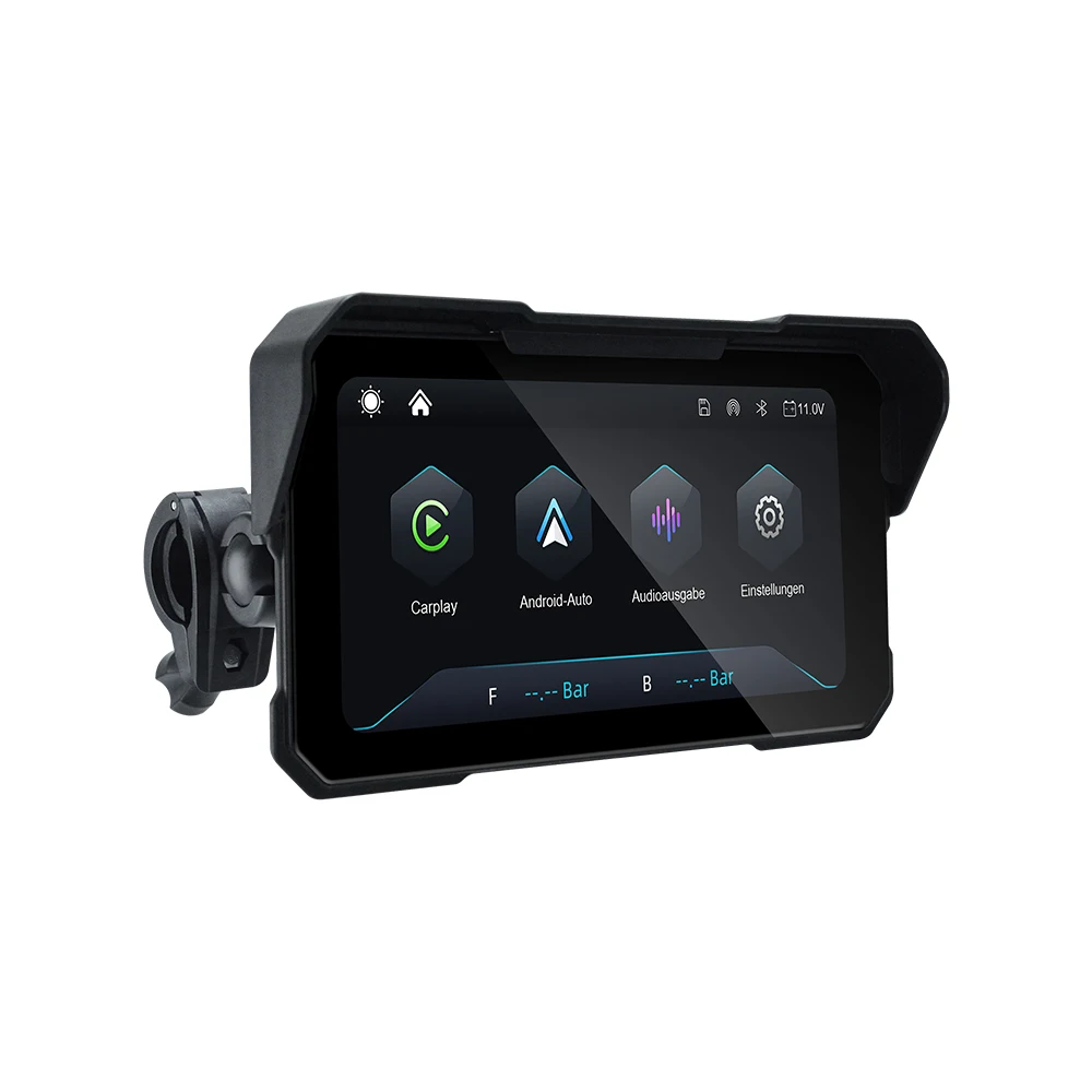 EKIY 6,25 Zoll Kabelloses CarPlay Moto Android Auto Tragbares Digitales Motorrad-Dashboard GPS-Navigation Abnehmbarer Bildschirm – Detail 17