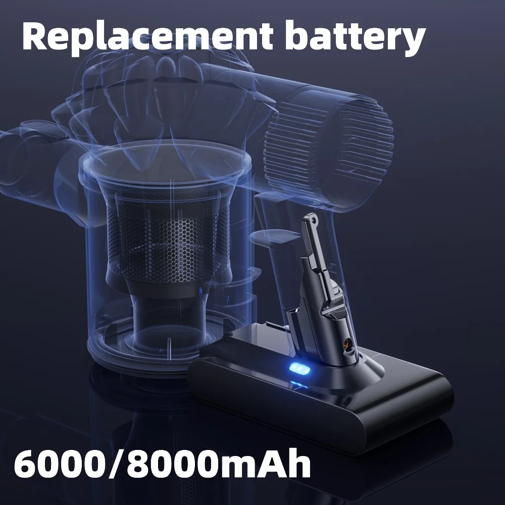 

Original Battery For Dyson V6/DC58 V7 V8 V10 V11 SV11 SV15 Vacuum Cleaner Replacement battery 6000mAh 8000mAh 21.6V 25.2V