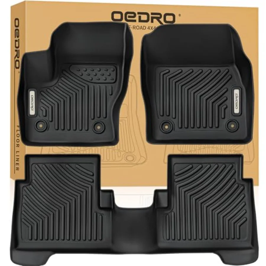 

Коврики для пола, подходящие для Ford Escape 2013-2019 и Ford C-Max 2013-2018, всепогодные, из TPE, полный комплект для 1-го и 2-го рядов.