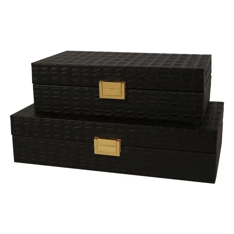 Jewelry Boxes Organizer for Women Luxury Leather Earrings Jewelry Boxes Organizer Ring Display Accessories Storage