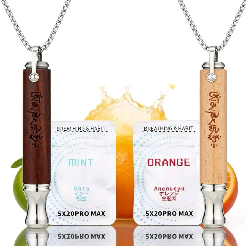 528Hz Flute Healing Breathing Necklace Mindfulness Meditation Whistle Pendants Relieve Anxiety with Travel and Sports Gifts
