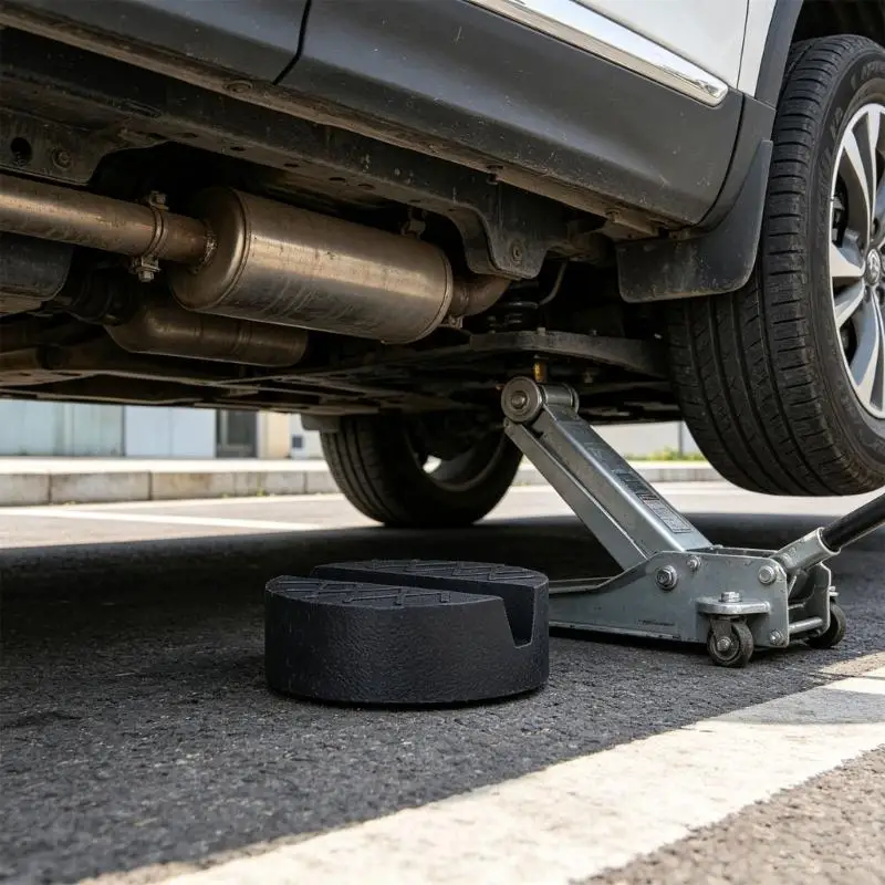 Molded Black Rubber Jacks Pad Block for Vehicle Lifting Contact Maintenance