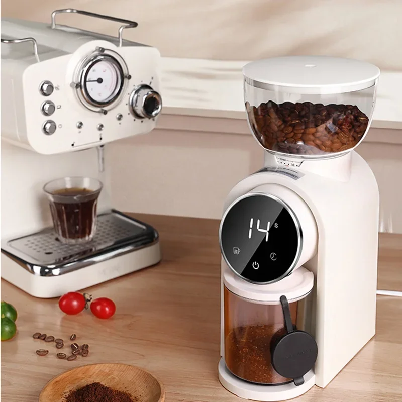 Professional Durable 25 Level Adjustable 420 Stainless Steel Conical Burr Espresso Electric Coffee Mill Bean Grinder