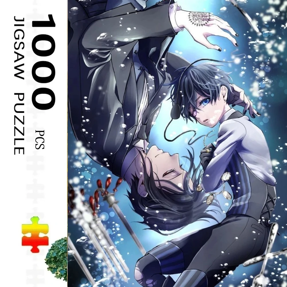 

500/1000pcs Adult Jigsaw Puzzles Black Deacon Kuroshitsuji Suitable for Adults & Families - Challenging Large Pieces, Portable